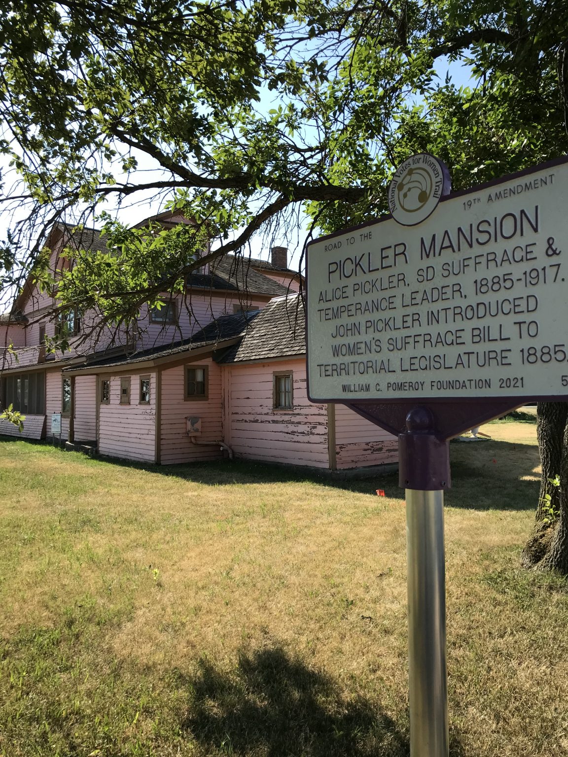 Pickler Mansion, Faulkton, SD Suffrage Marker Installed National